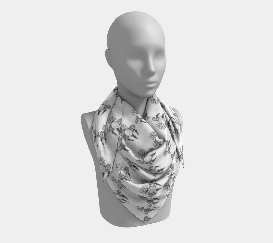 ComMOONity Square Scarf - white