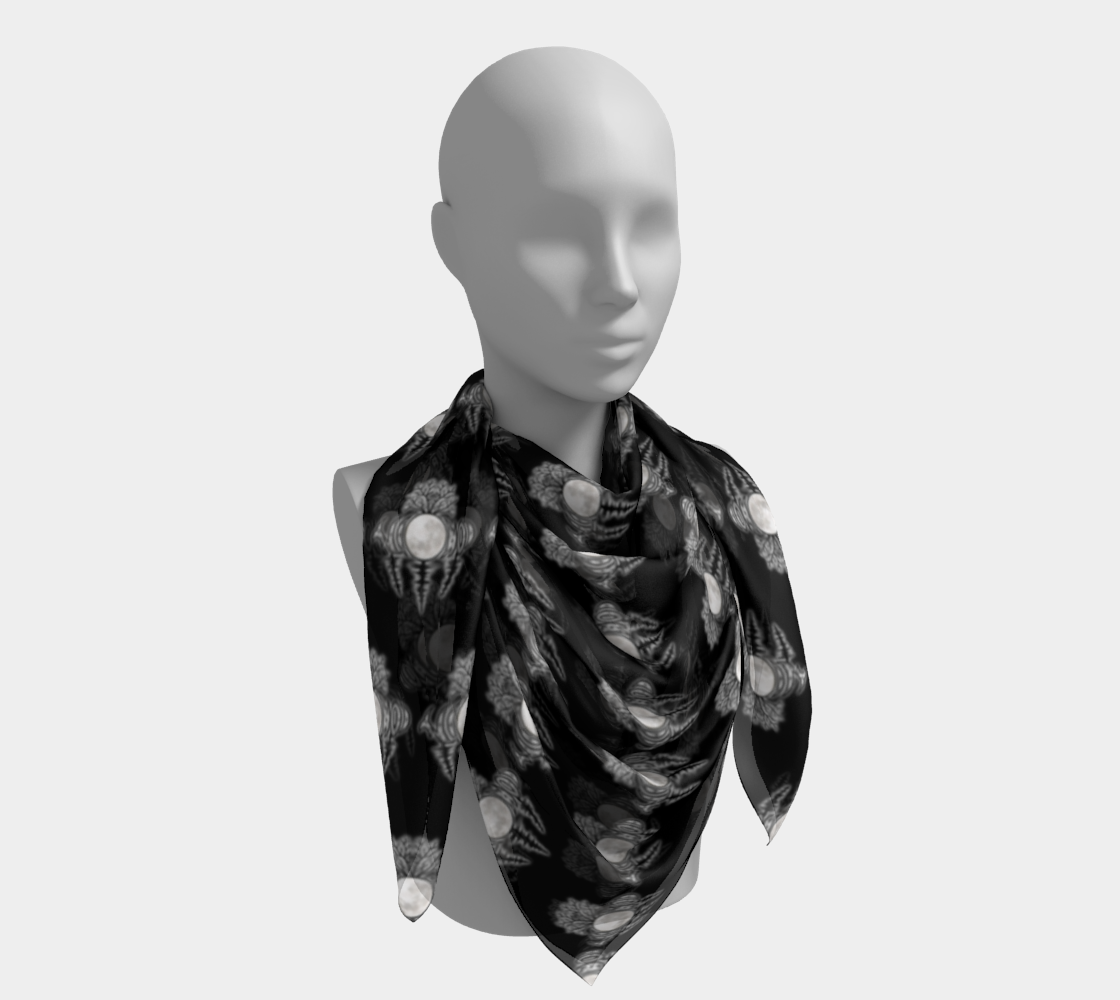 ComMOONity Square Scarf ~ black