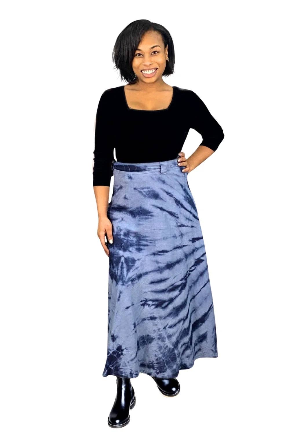Alycia Wrap Skirt: Black