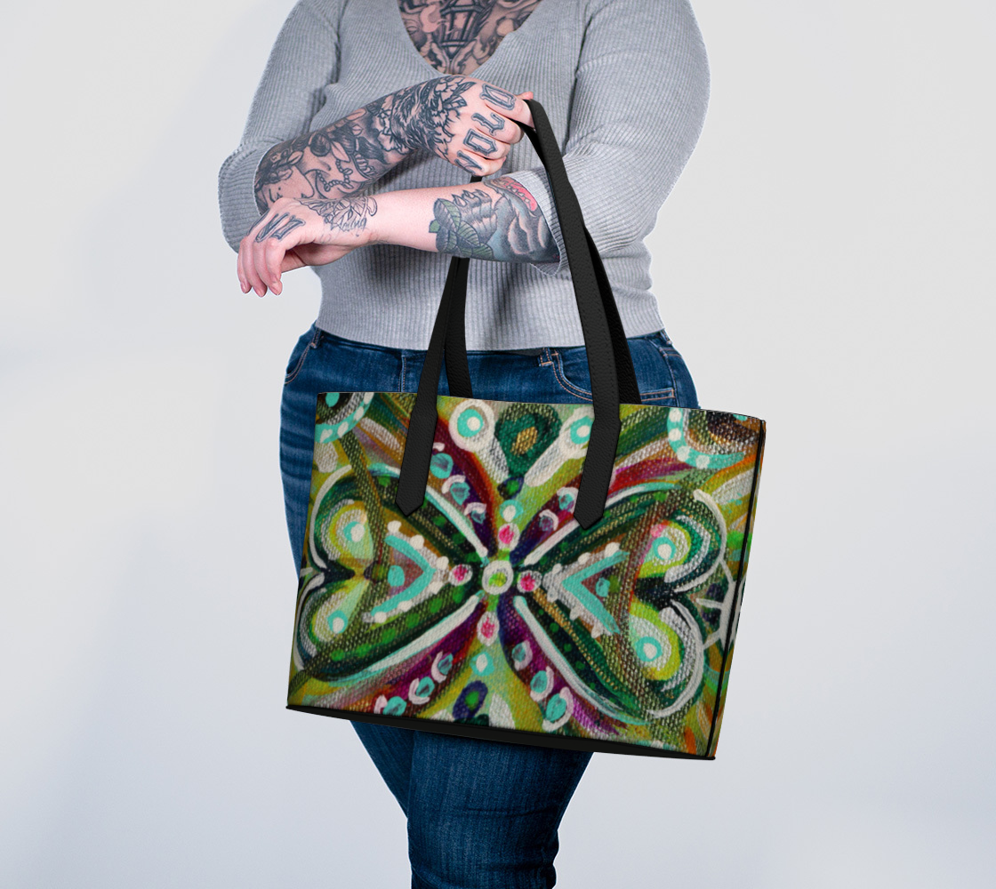 HeARTfelt Reflection ~ Vegan Leather Tote Bag