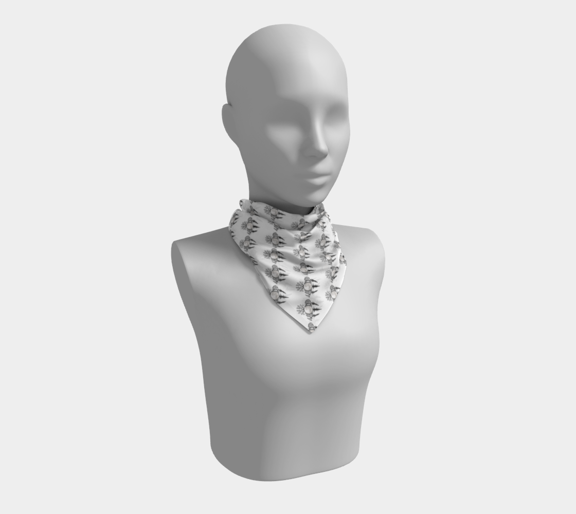ComMOONity Square Scarf - white