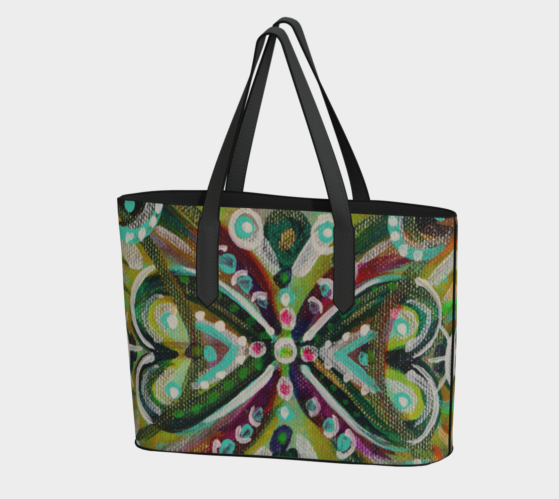 HeARTfelt Reflection ~ Vegan Leather Tote Bag