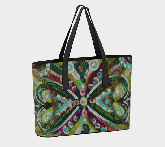 HeARTfelt Reflection ~ Vegan Leather Tote Bag