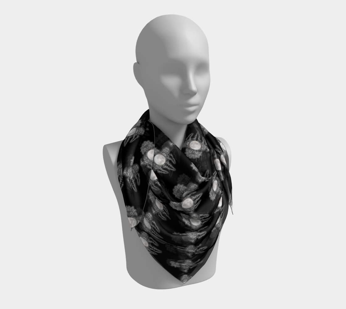 ComMOONity Square Scarf ~ black