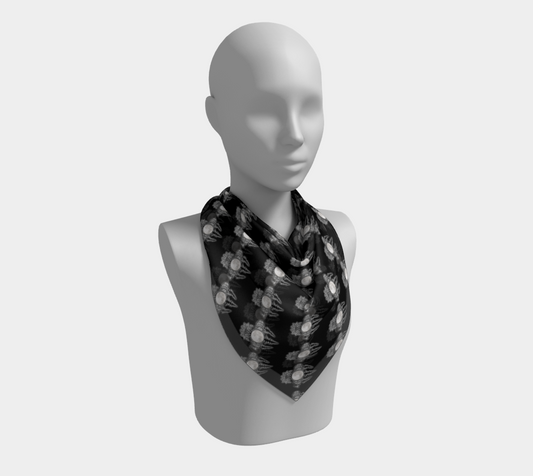 ComMOONity Square Scarf ~ black