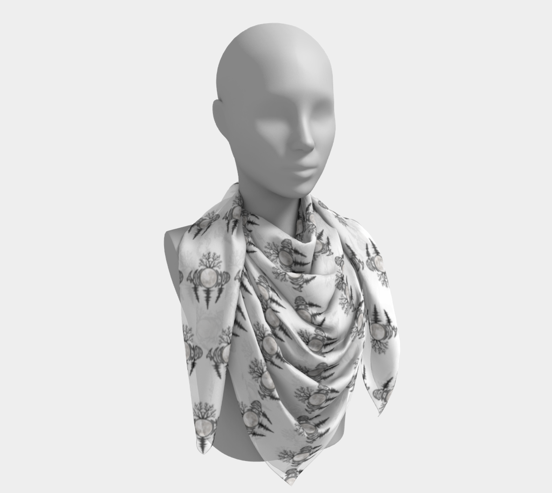 ComMOONity Square Scarf - white