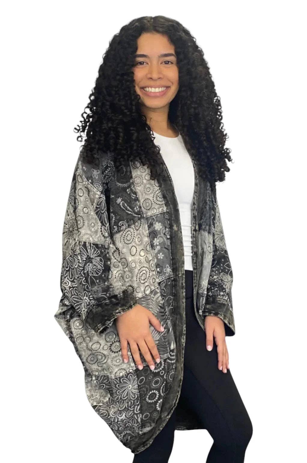 Talia Kimono: Burgundy / One size