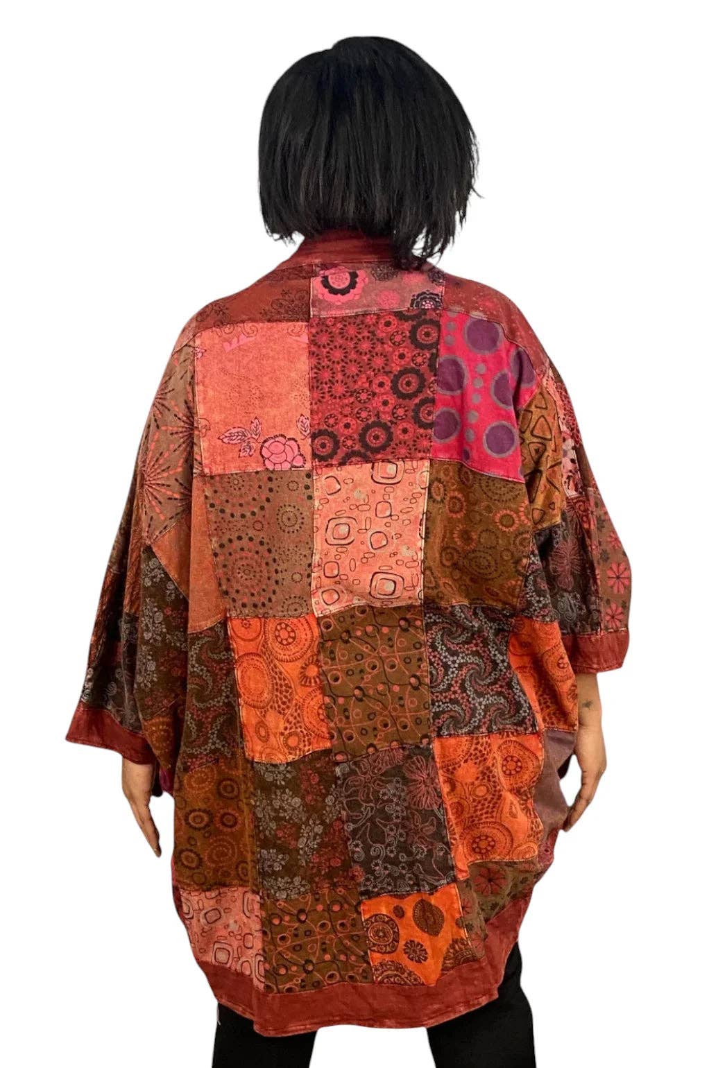 Talia Kimono: Burgundy / One size