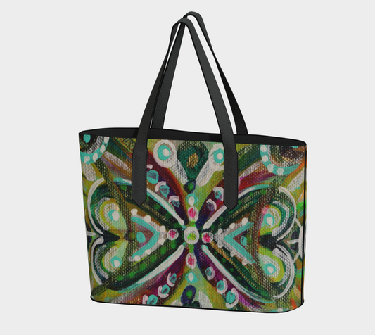 HeARTfelt Reflection ~  Vegan Leather Tote Bag
