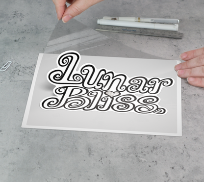 3" to 9" ~ Lunar Bliss Sticker: Raised & textured.