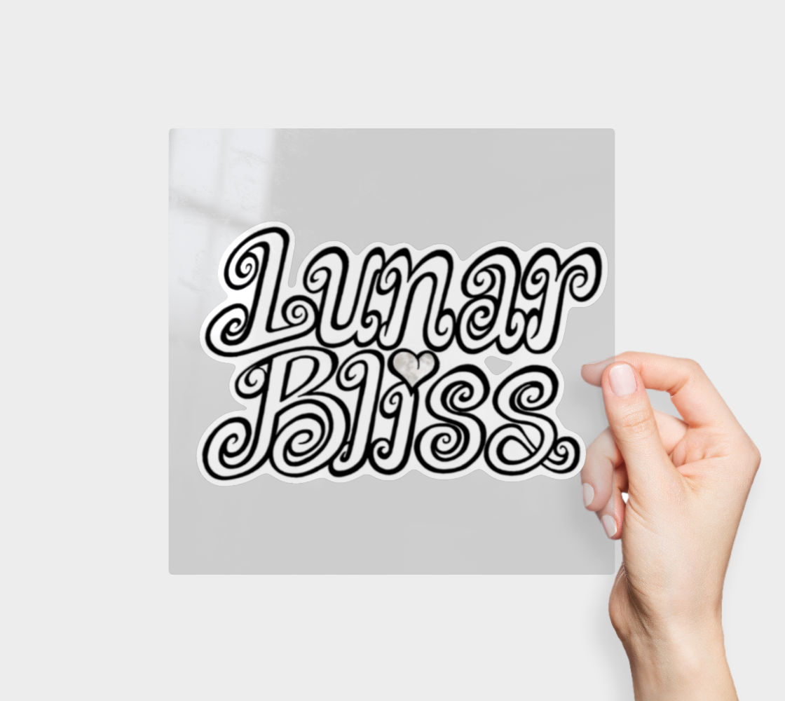 3" to 9" ~ Lunar Bliss Sticker: Raised & textured.