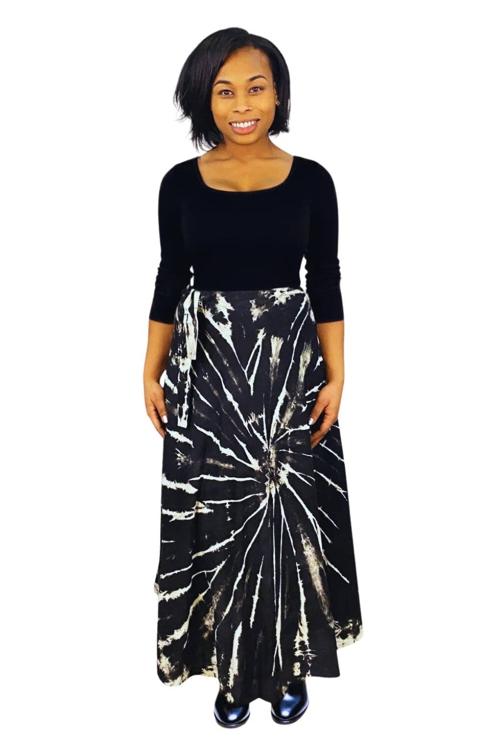 Alycia Wrap Skirt: Black