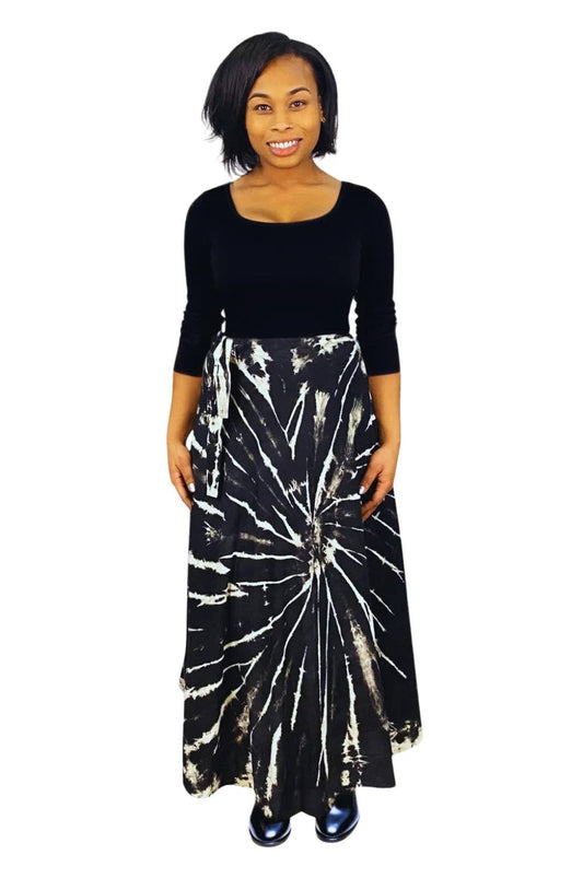 Alycia Wrap Skirt: Black